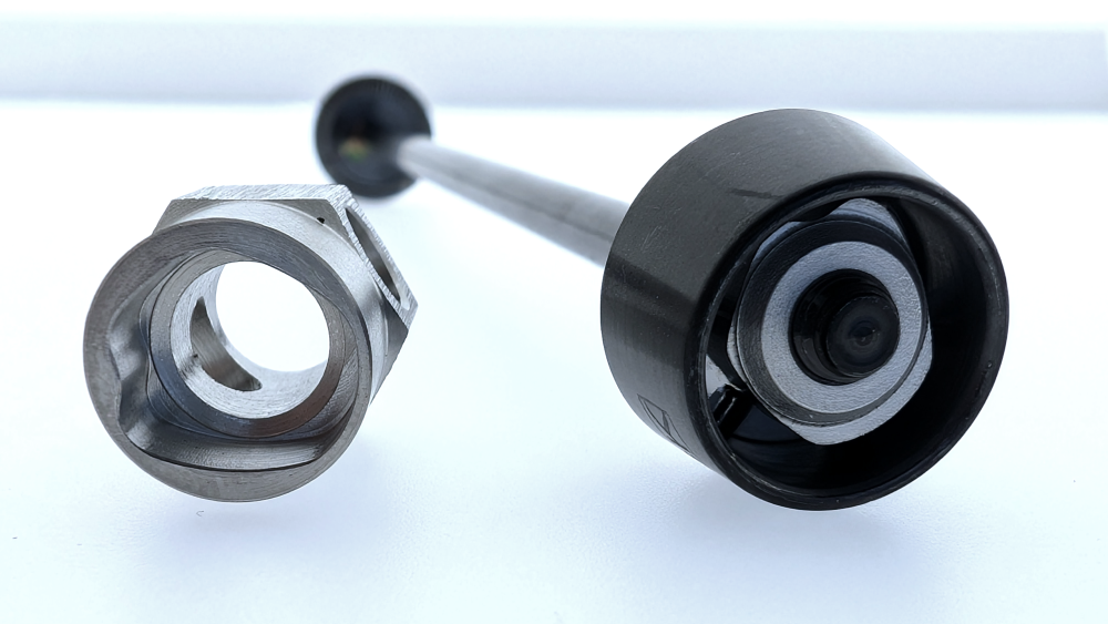 Pitlock Schnellspannsicherung in schwarz mit Codemutter