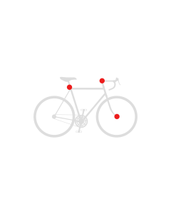 Set secures front wheel + seat post + fork