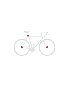Set secures front wheel + rear wheel + seat post