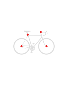 Set secures front wheel + rear wheel + seat post + fork