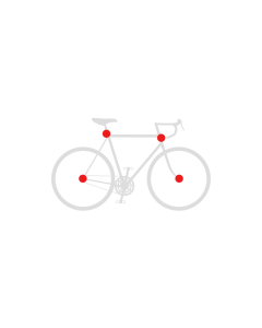 Set secures front wheel + rear wheel + seat post + headlight and holder